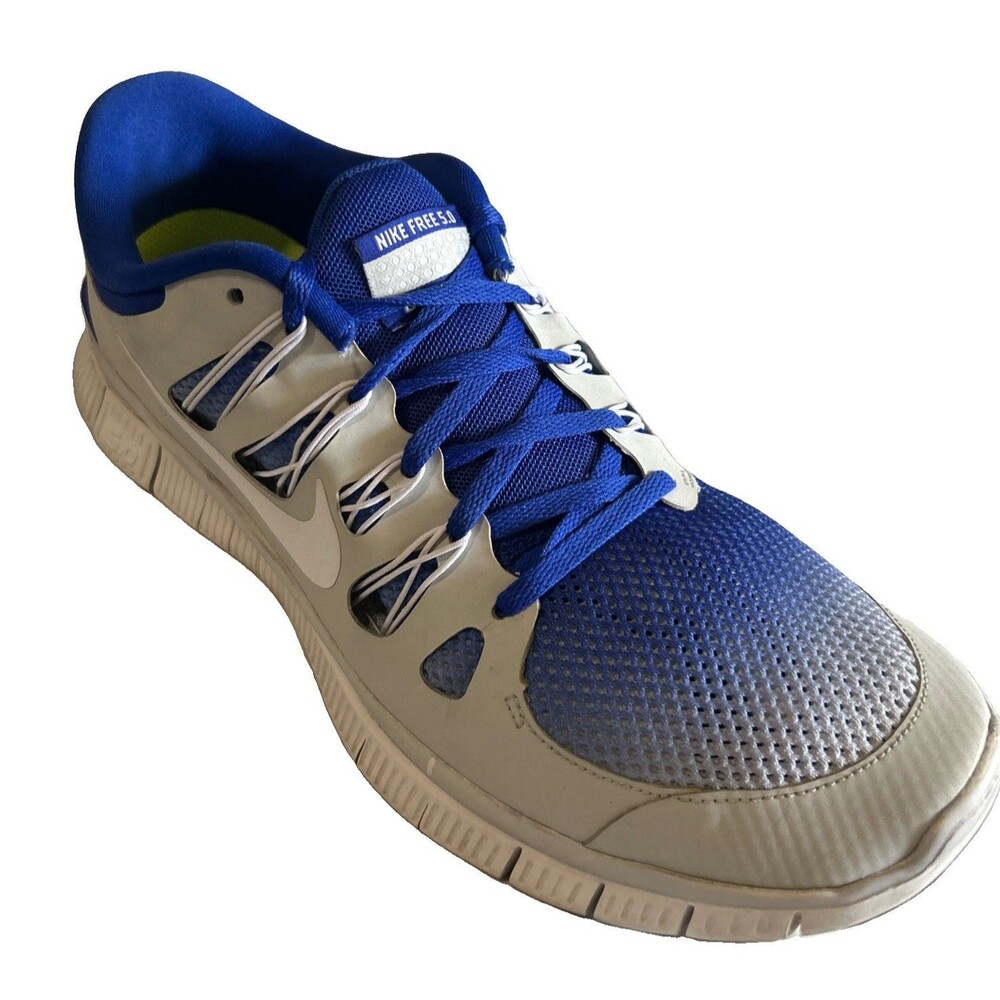 Nike Free 5.0 Breath Mens 11.5 Blue Gray Runner Gym Sneaker 579960-410